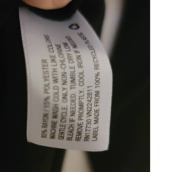 Ava & Viv Black Silver Mesh Chest Womens Blouse 2X - Picture 5 of 5